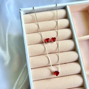 Conjunto Coração Vermelho